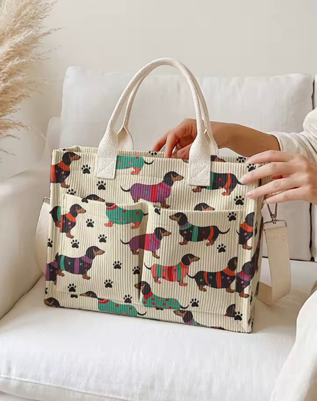 SoftDog Dachshund Pup Bag lifestyle view