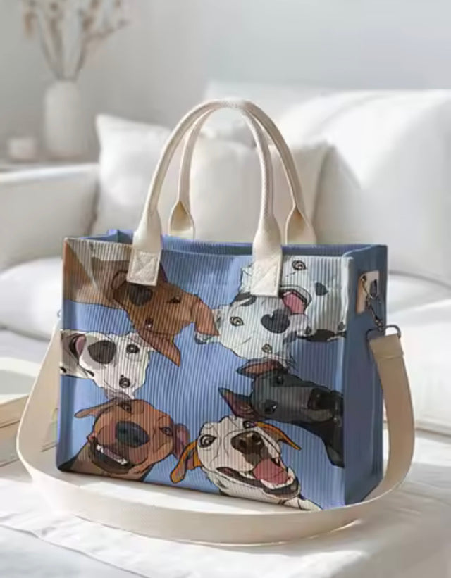 SoftDog Blue Pup Bag front view
