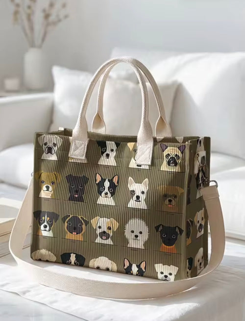 SoftDog Olive Pup Bag front view