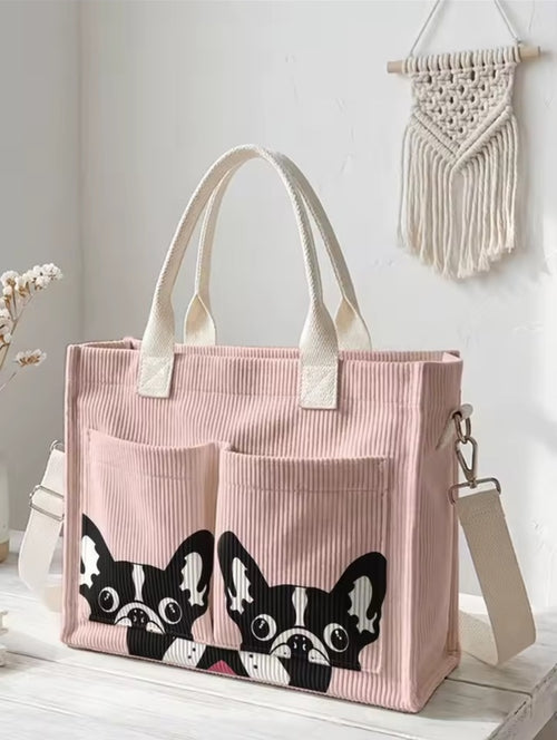 SoftDog pink dog bag with front pockets